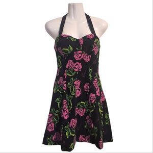 Betsey Johnson Floral Halter Mini Dress
